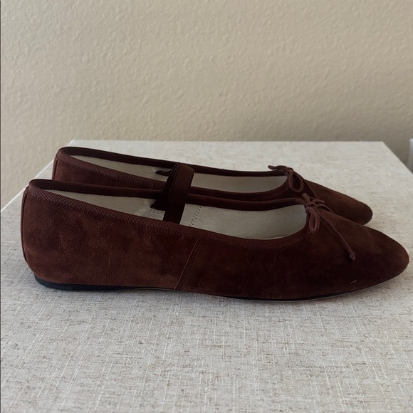 Loeffler Randall Leonie Espresso Suede Ballet Flats - Picture 3 of 6